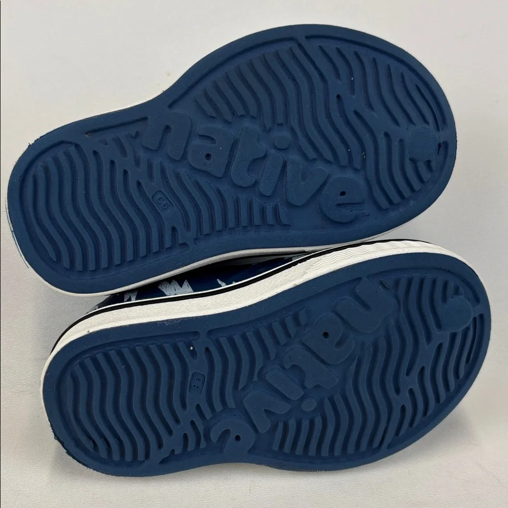 NATIVE Miles Blue Lightning SlipOn Shoes Size C6